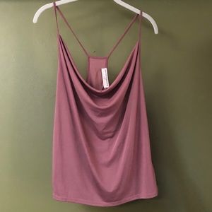 Silky soft mauve cowl tank